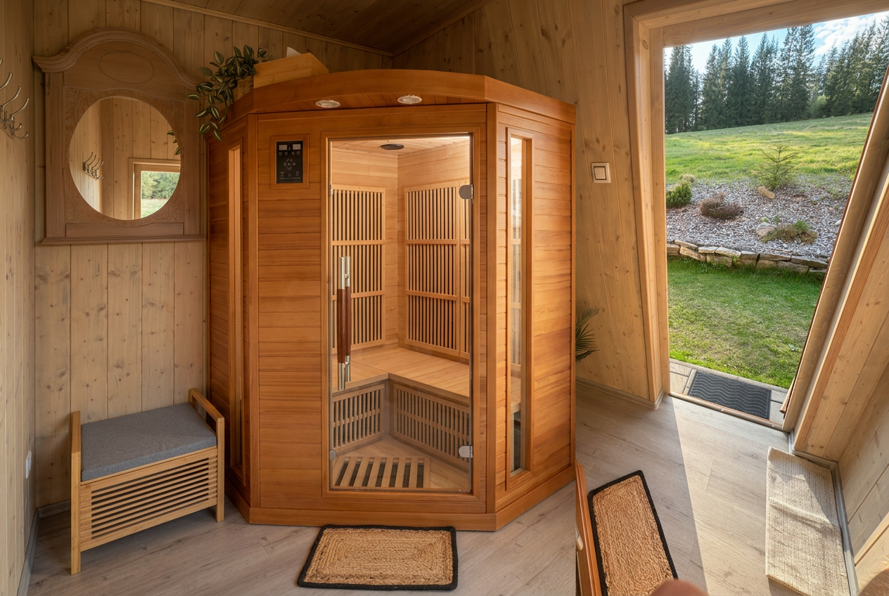 Infrasauna — upravený snímek původní sauny